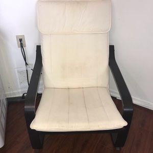 IKEA chair. Black and white.